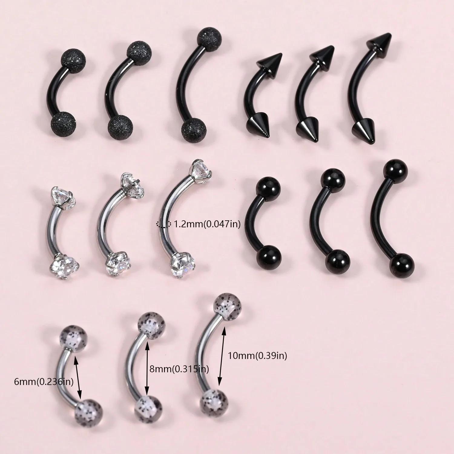 Body Jewelry Vertical Labret - Набор из 15 украшений для пирсинга: