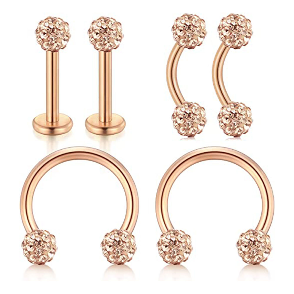 Body Jewelry Vertical Labret - 16 г передняя спираль раковина ладья