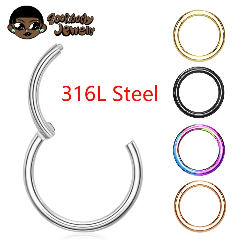 Body Piercing Quality Jewelry - 10 шт., кольцо в носу из