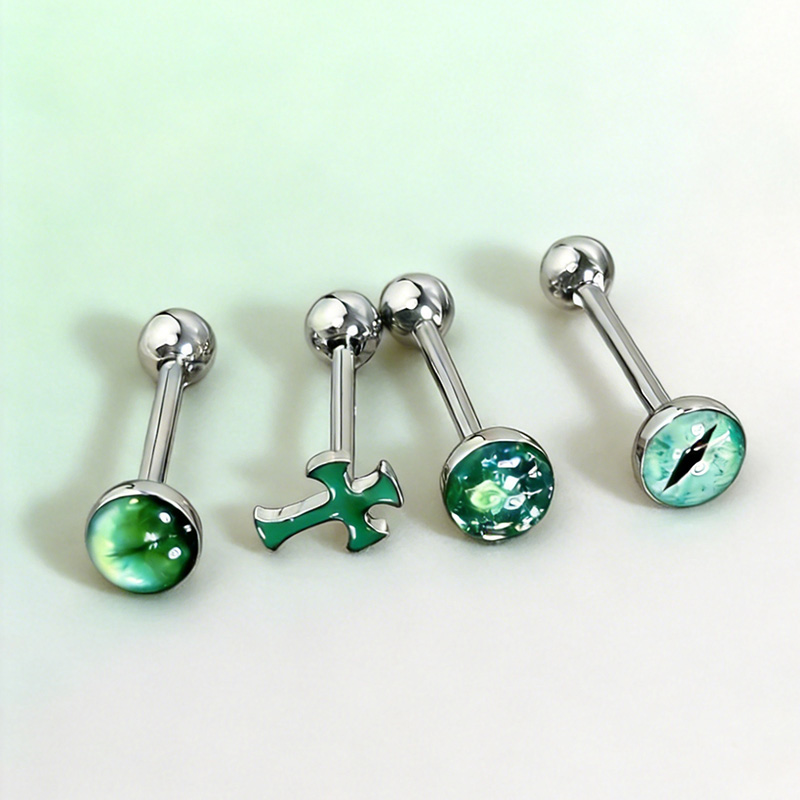 Body Piercing Quality Jewelry - 1 шт., высококачественный модный зеленый сверкающий