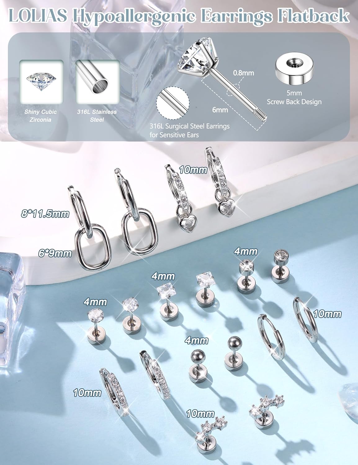 Серьги-кольца Drperfect, 2 шт. – обзор и цена Body Jewelry Surgical Steel