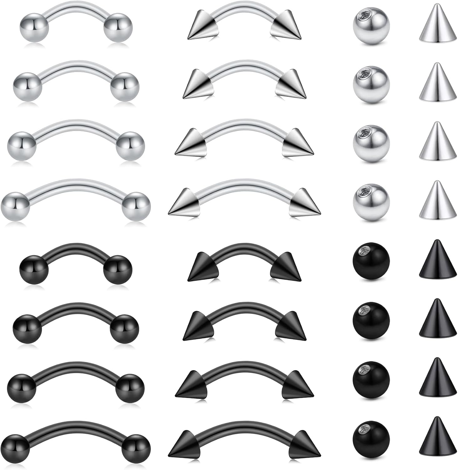 Набор из 32 штук: Изогнутые шт – обзор и цена Body Jewelry Vertical Labret