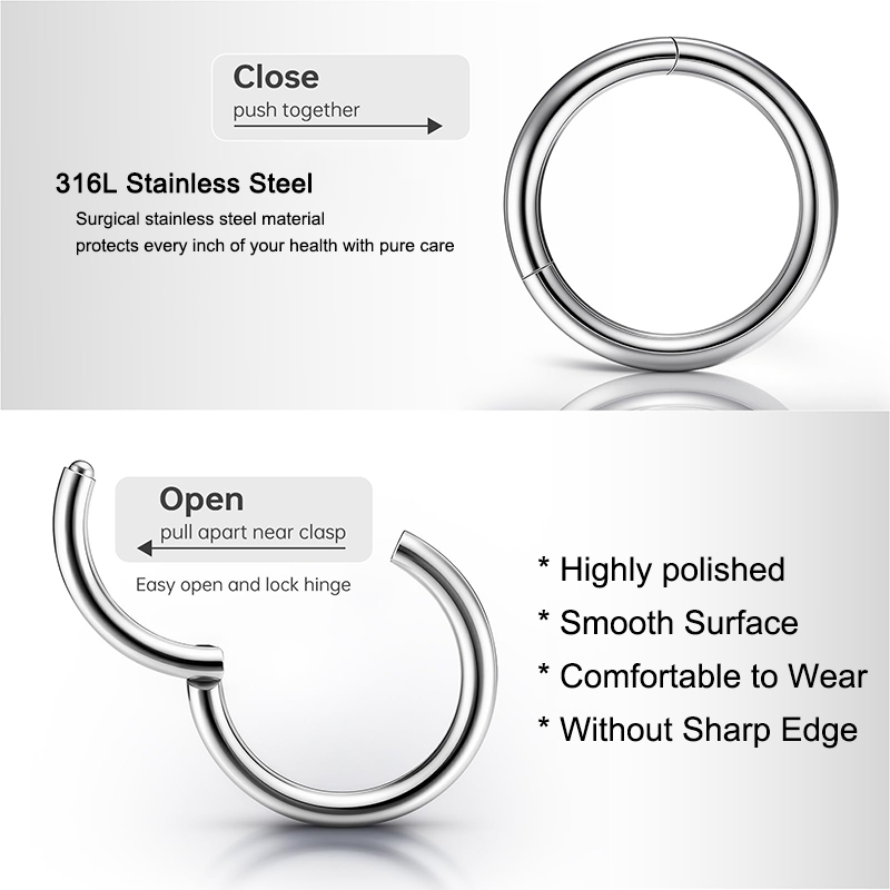 Кольцо-кликер из хирургической – обзор и цена Body Jewelry Surgical Steel