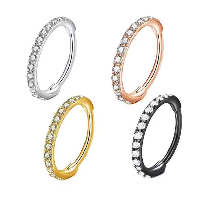 Кольцо для носа 16G с прозрачн – обзор и цена Body Jewelry Surgical Steel