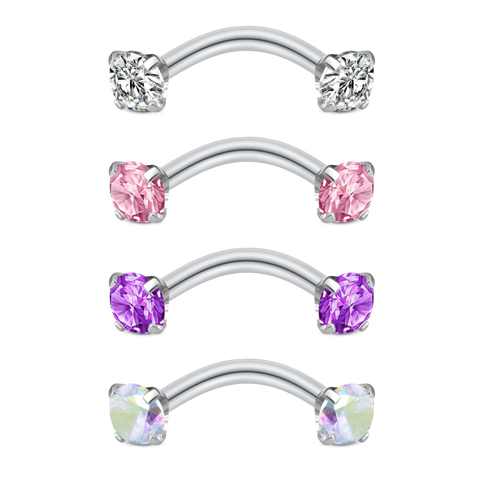 Набор из 4 украшений для пирси – обзор и цена Body Jewelry Vertical Labret