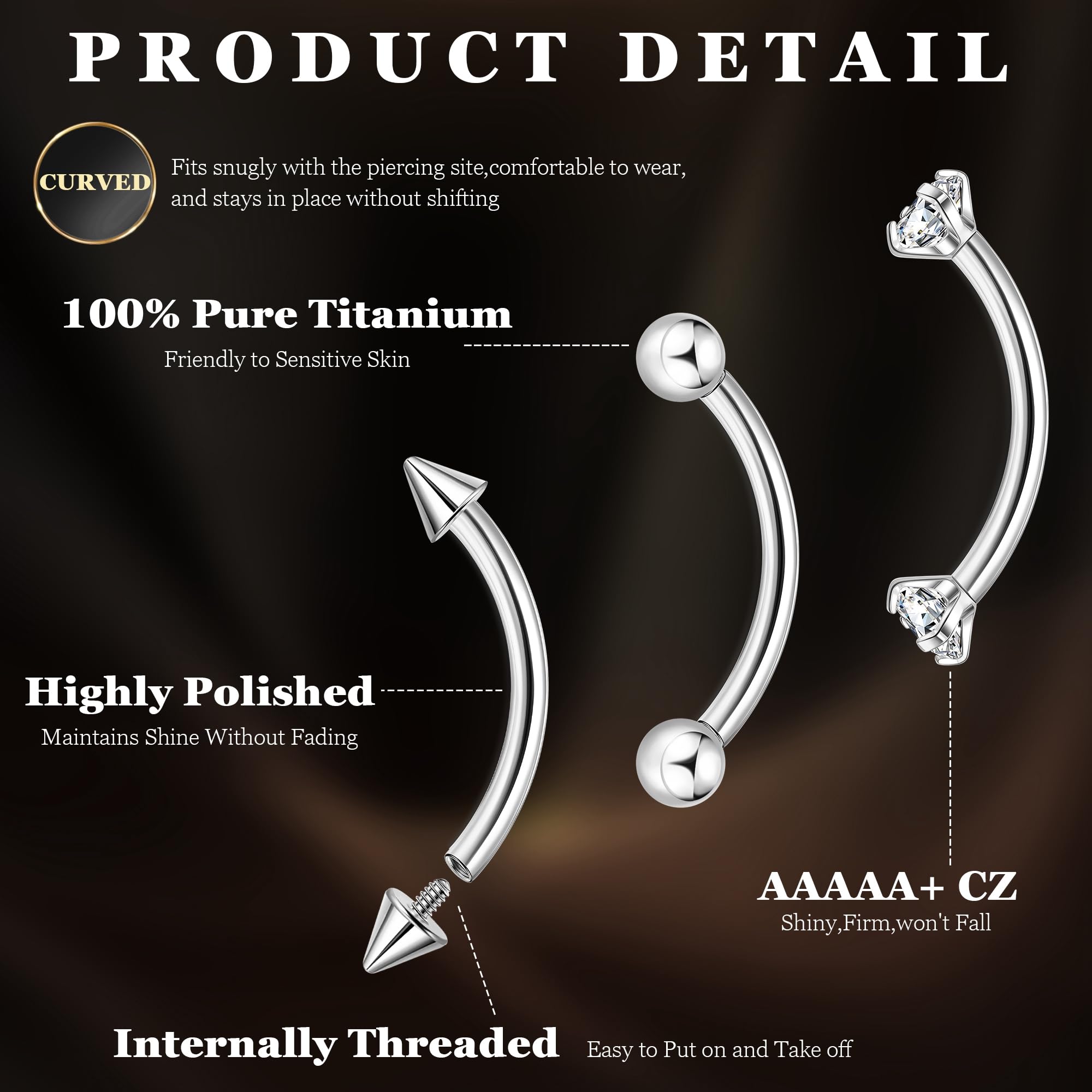 16G G23 Титан Брви Пирсинг Юве – обзор и цена Body Jewelry Vertical Labret