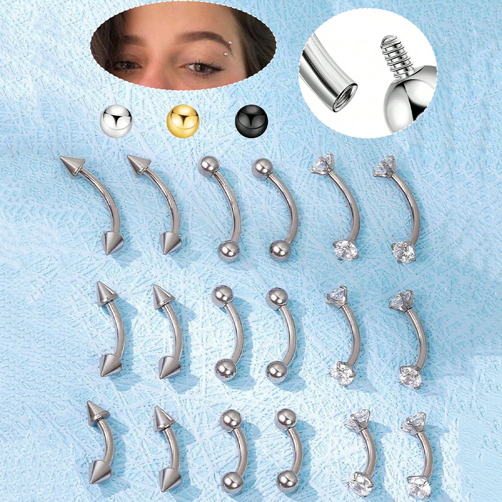 6 шт., 16 г, маленькая изогнут – обзор и цена Body Jewelry Vertical Labret