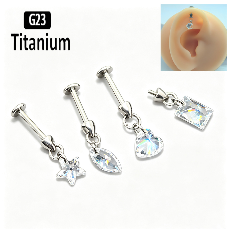 Титановые серьги-лабреты G23 с – обзор и цена Body Jewelry Vertical Labret