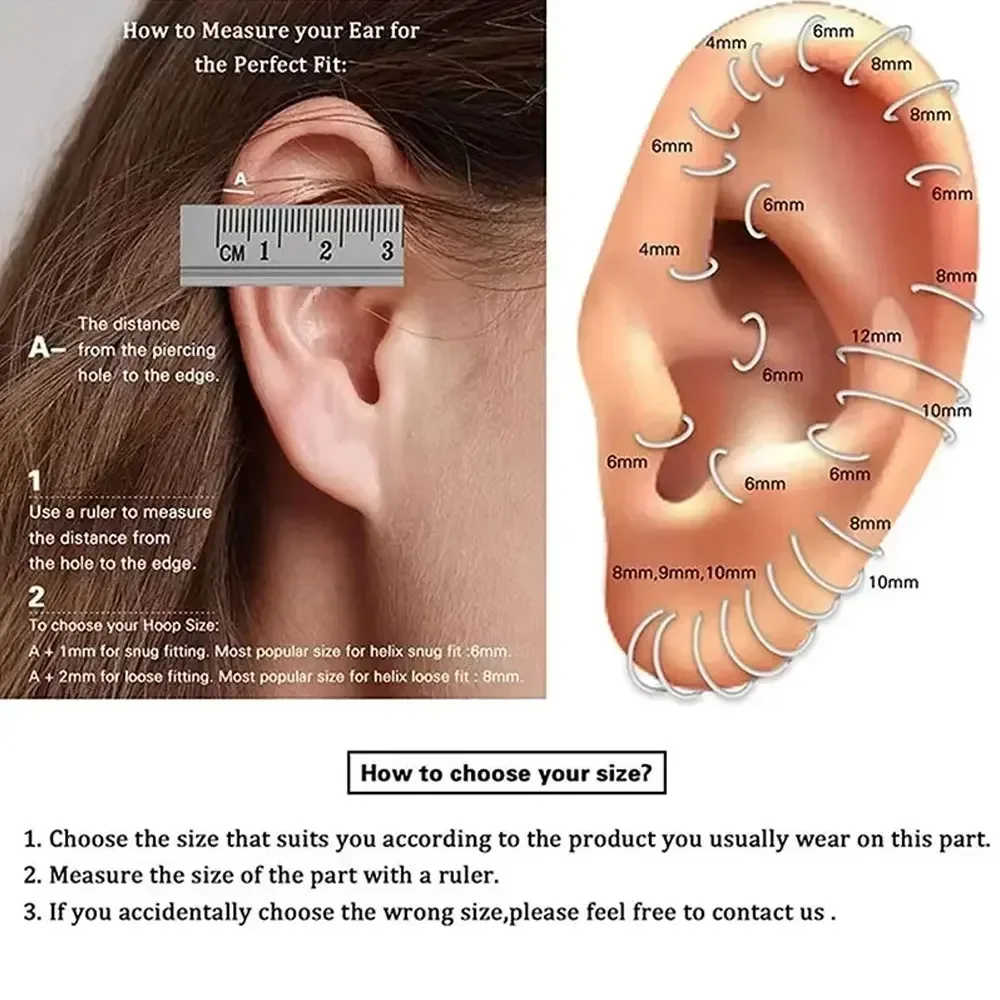 10 шт., кольцо в носу из нержа – обзор и цена Body Piercing Quality Jewelry