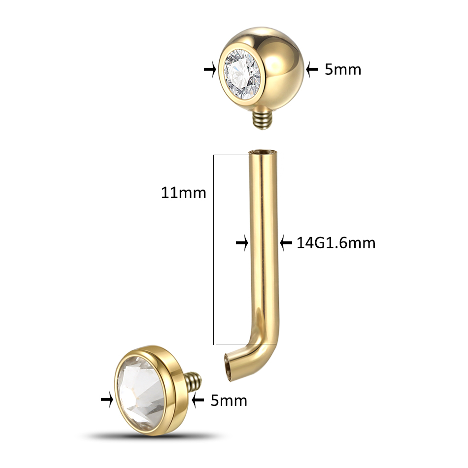 1 шт. G23 титан Кристина верти – обзор и цена Body Jewelry Vch