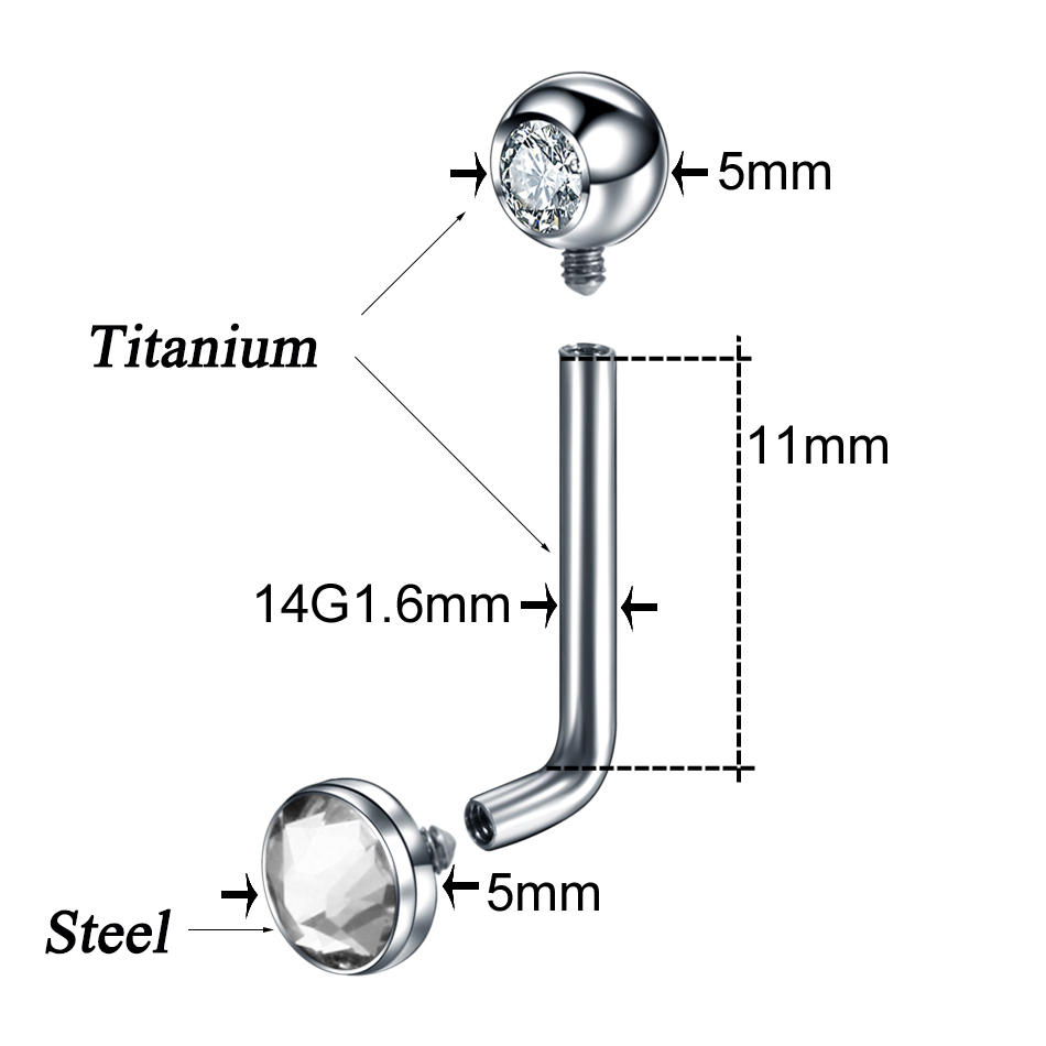 Серьга-анкер из титана G23 для – обзор и цена Body Jewelry Vch