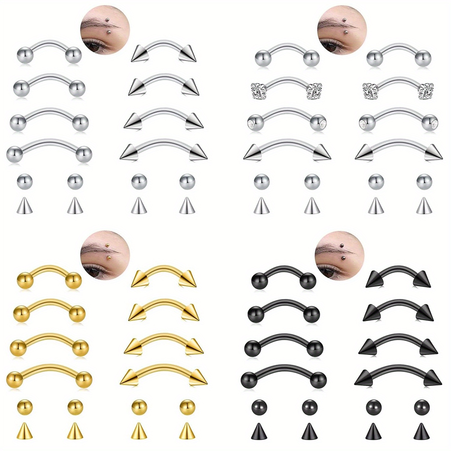8 шт., ювелирные изделия для п – обзор и цена Body Jewelry Vertical Labret