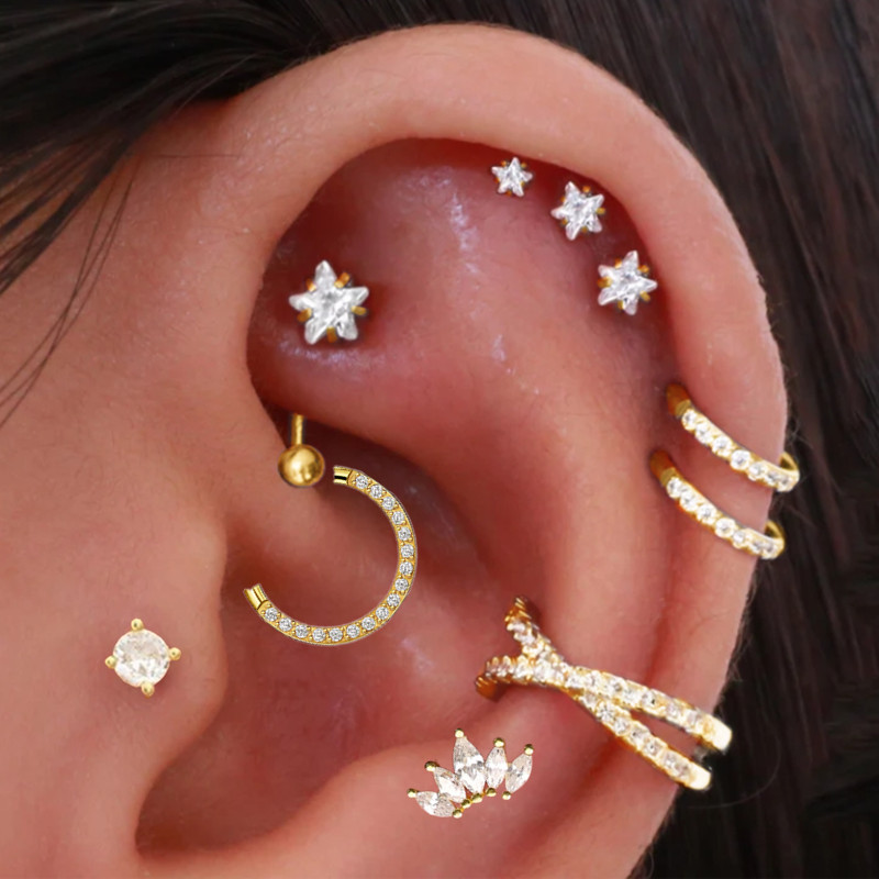 Женские серьги-спирали для пир – обзор и цена Body Jewelry Surgical Steel
